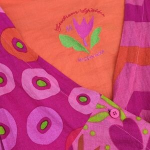 Gudrun Sjoden Pink and Orange Midi Dress